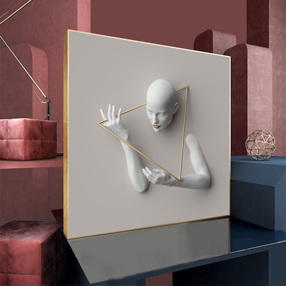 Telas Humanity - impressão 3D em canvas a prova d"agua