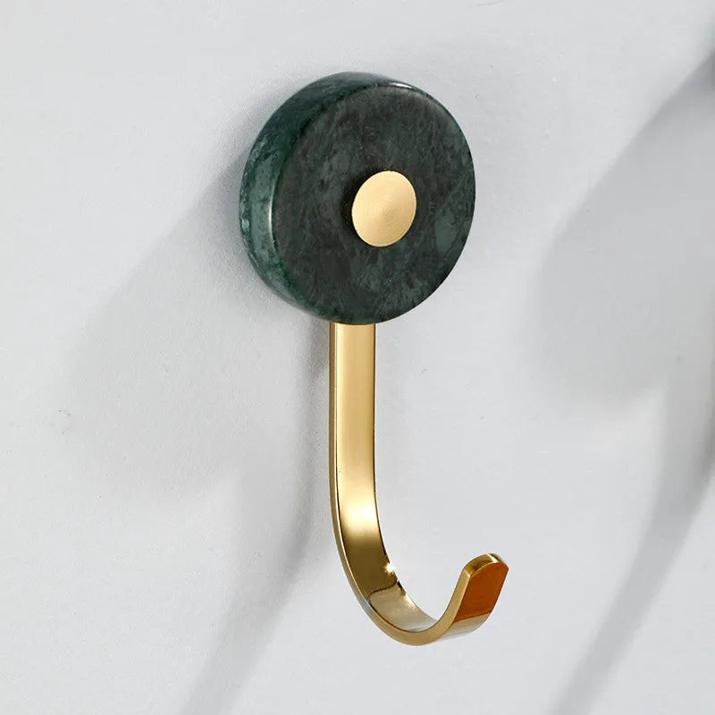 Pendurador Gancho - mármore & metal