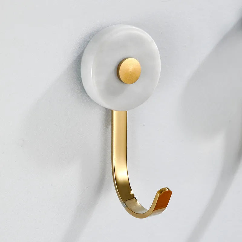 Pendurador Gancho - mármore & metal