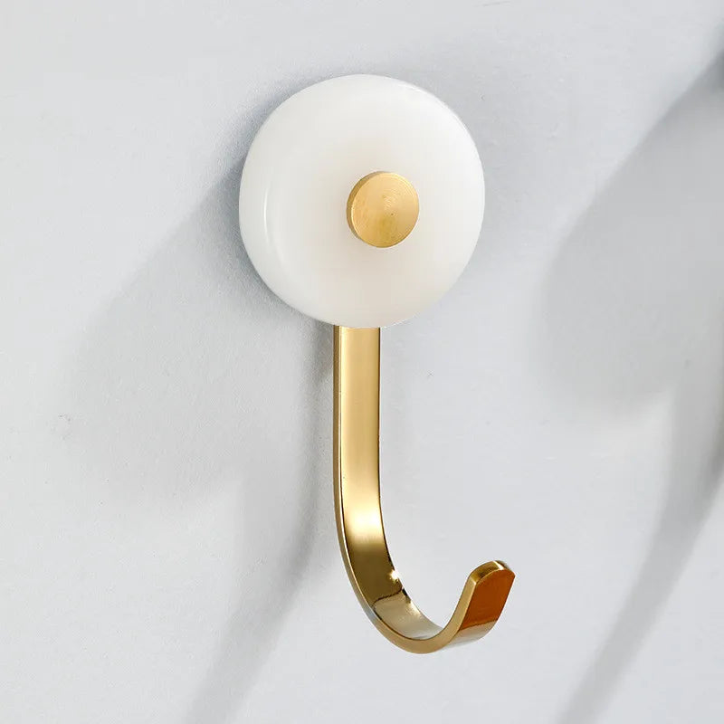 Pendurador Gancho - mármore & metal