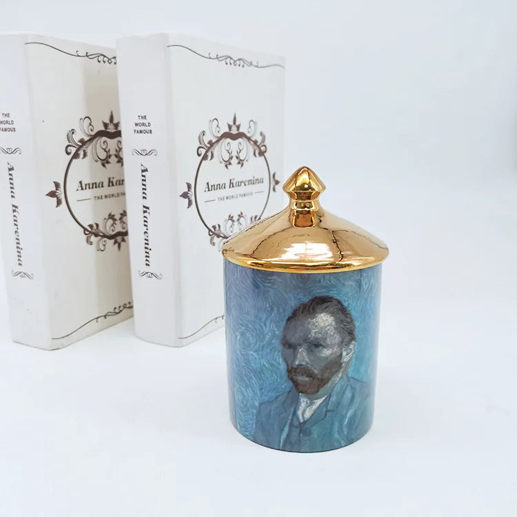 Porta Velas/Objetos Van Gogh - em porcelana