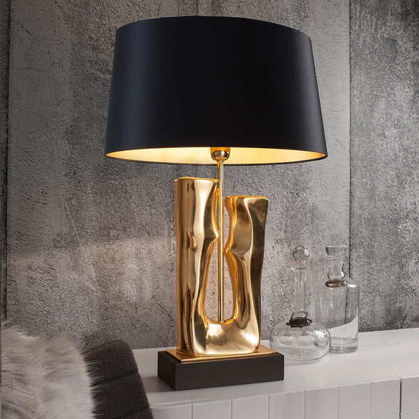 Luminária de mesa Rocha Dourada - design contemporâneo