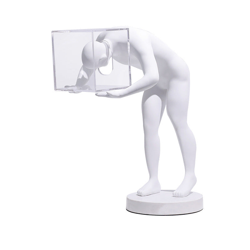 Escultura Man in the box - design contemporâneo