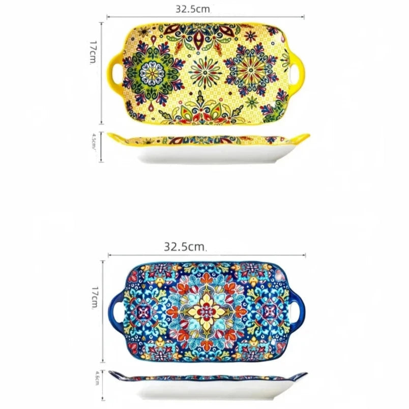 Bandeja Refratário em Cerâmica Mandala - 04 modelos