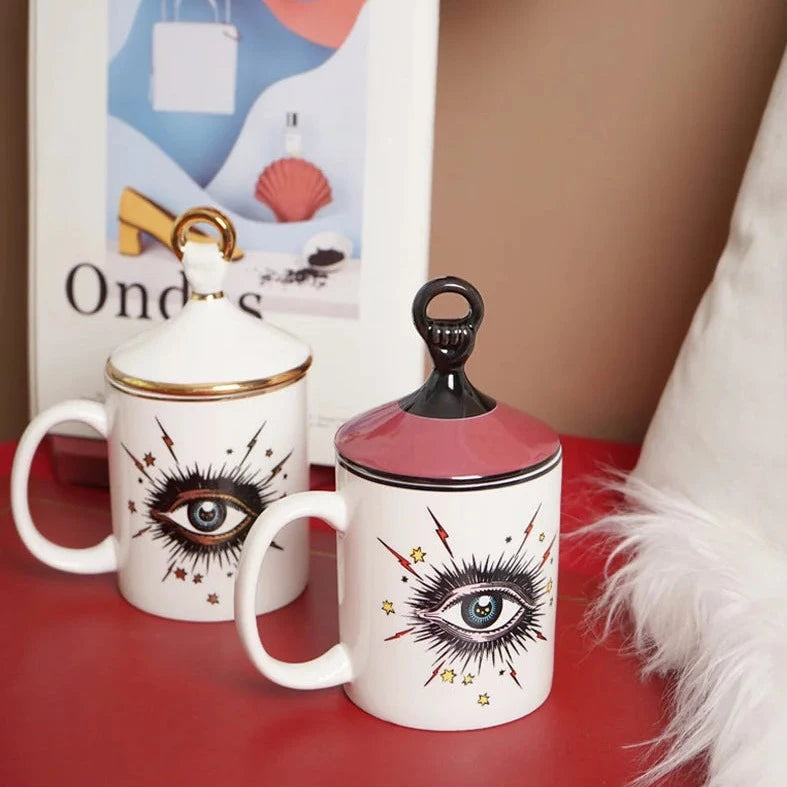 Caneca com tampa Third Eye - em porcelana