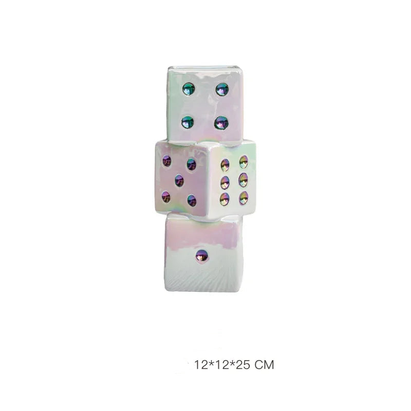 Vaso Dados - cerâmica e porcelana