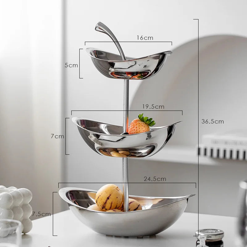 Torre de servir inox Prata - 02 Tamanhos