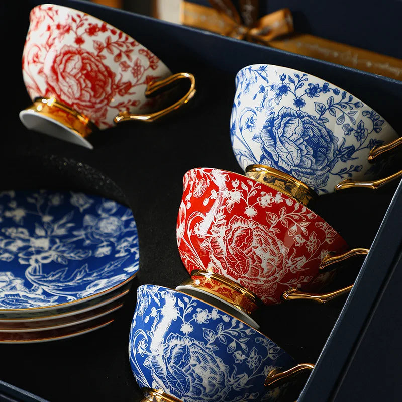 Jogo de xícaras La Vie en Rose - em porcelana