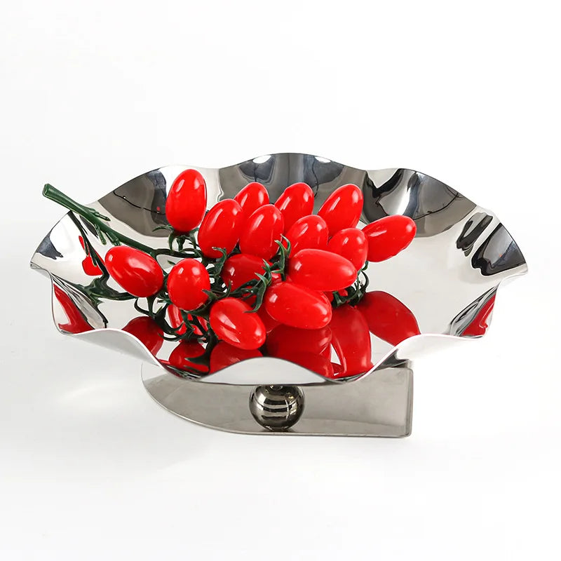 Fruteira/Porta Objetos - Metal polido prata