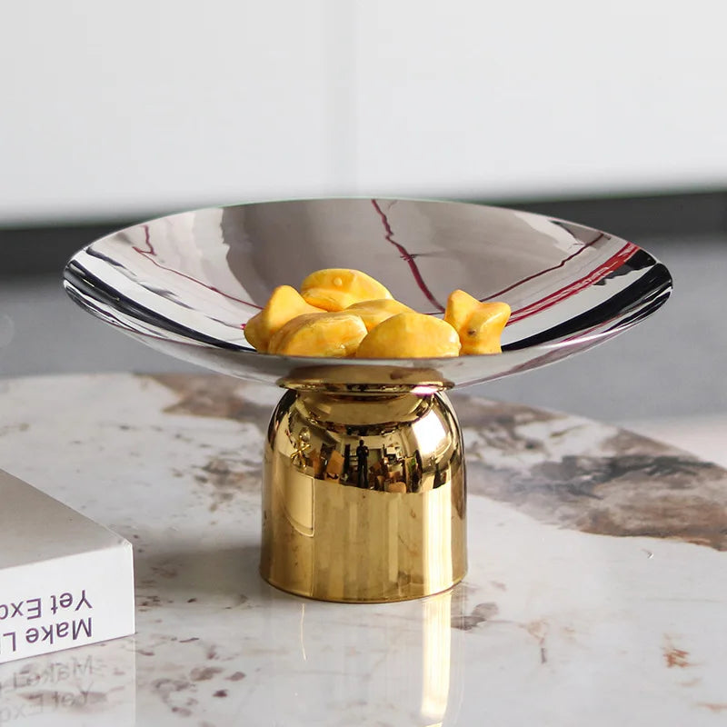 Fruteira Eleganza - Prata & Dourado