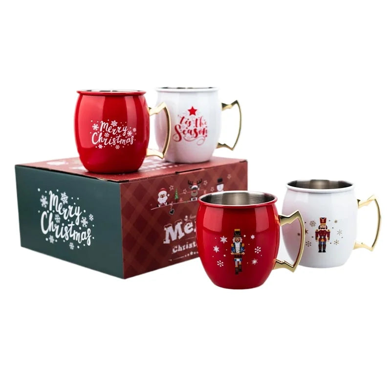 Canecas Moscow Mule Natal - Jogo 4pcs