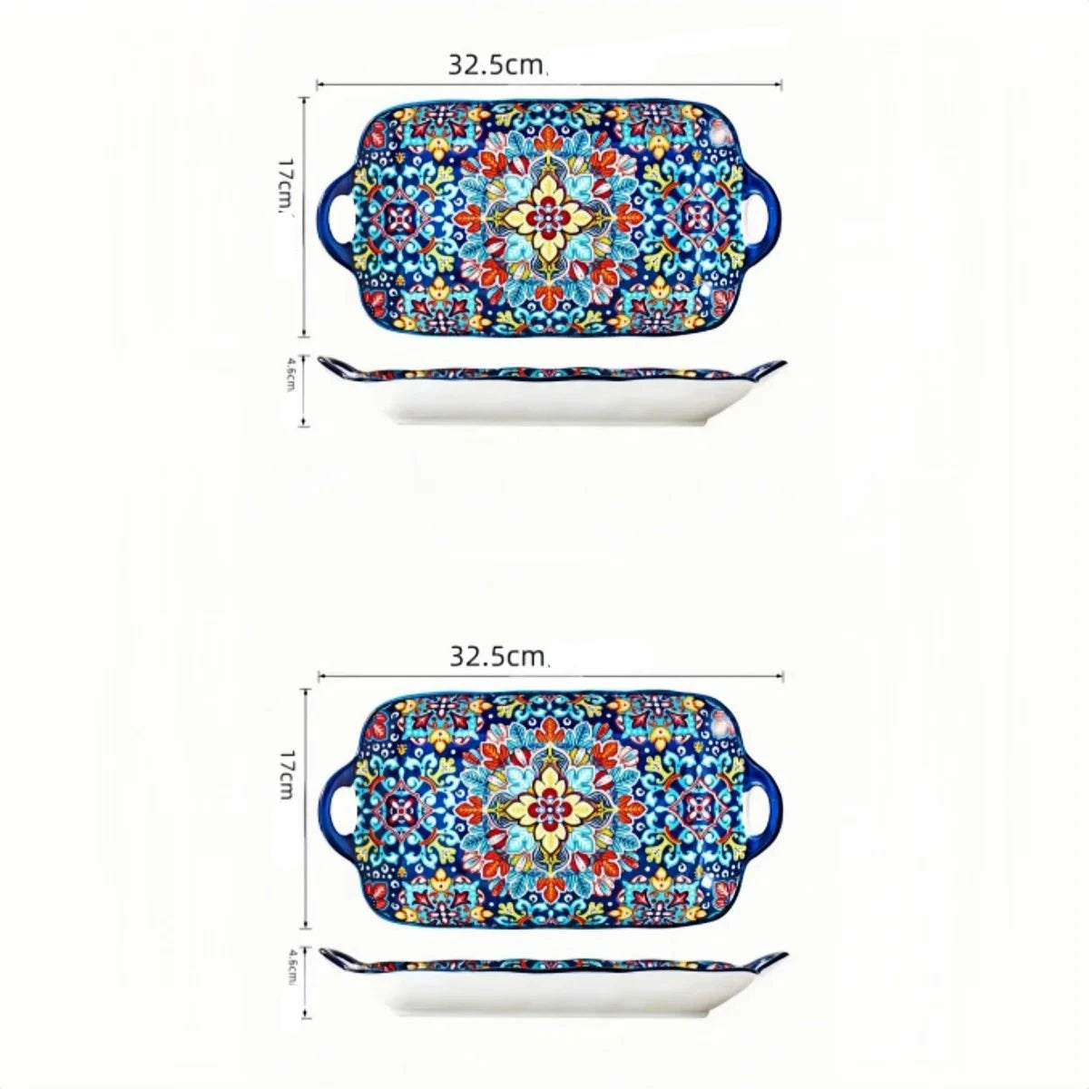 Bandeja Refratário em Cerâmica Mandala - 04 modelos