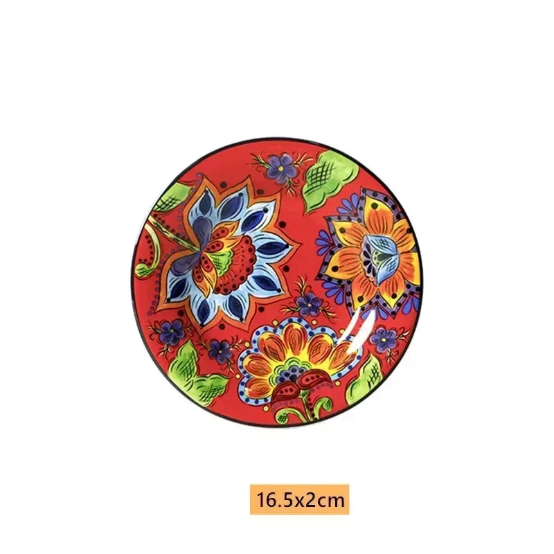 Pratos de sobremesa Vita - pintados à mão