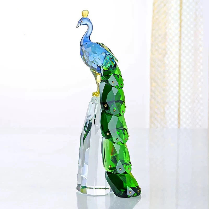 Escultura em vidro Pavão