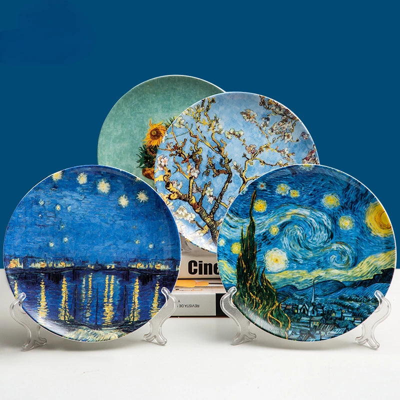 Pratos decorativos Van Gogh - 06 Modelos