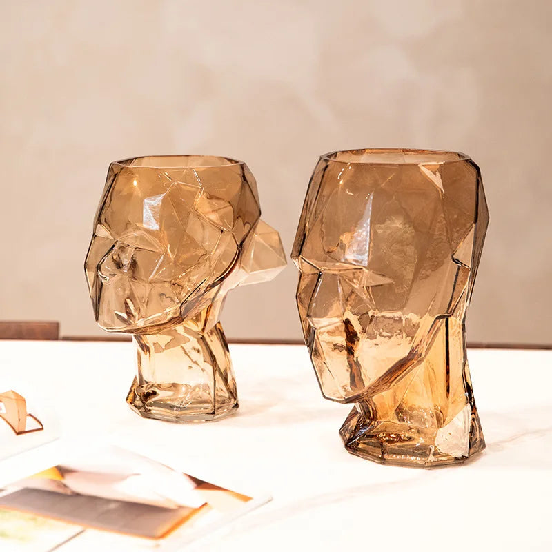 Vasos em vidro esculpido Human - 03 Modelos
