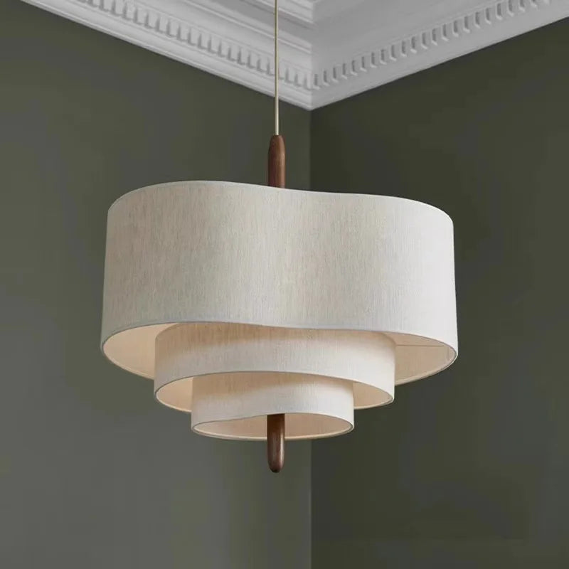 Lustre Movimento - Tecido & Madeira