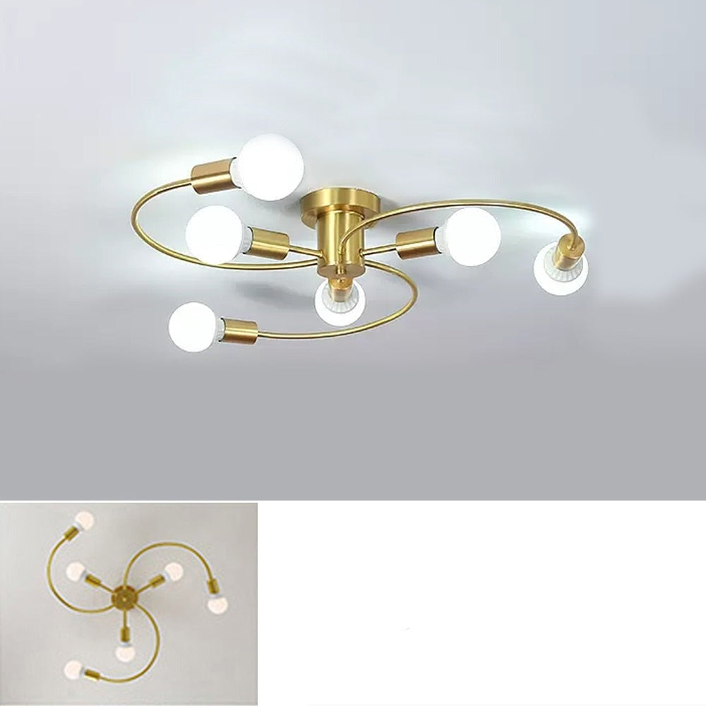 Luminária de teto Curvas - moderno e elegante