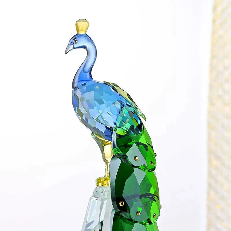 Escultura em vidro Pavão