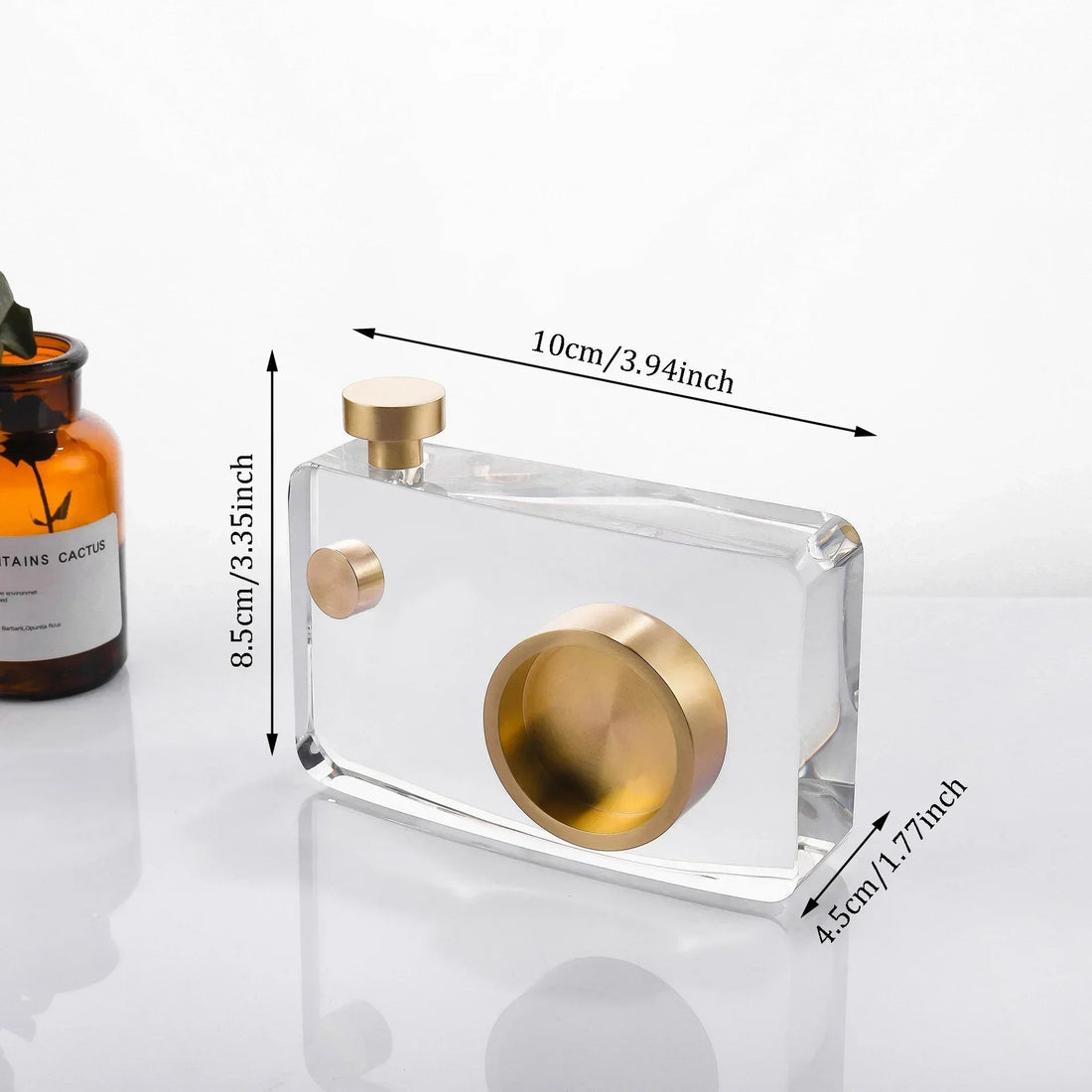 Adorno decorativo Camera - Metal & Cristal