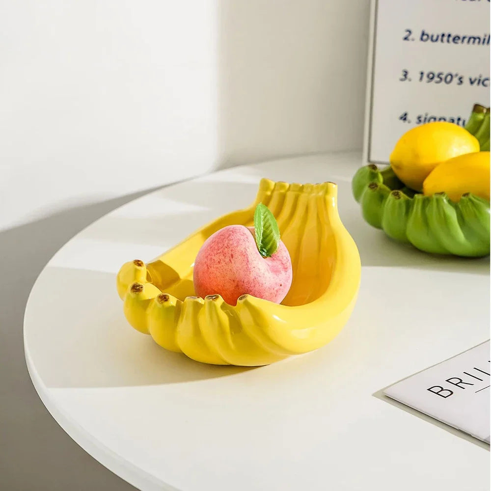 Fruteira/Porta Objetos Banana - cerâmica
