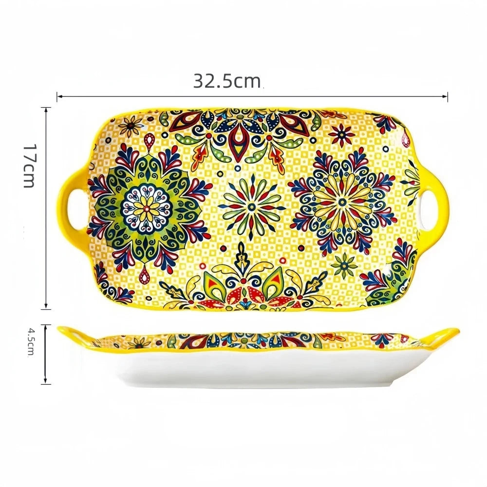 Bandeja Refratário em Cerâmica Mandala - 04 modelos