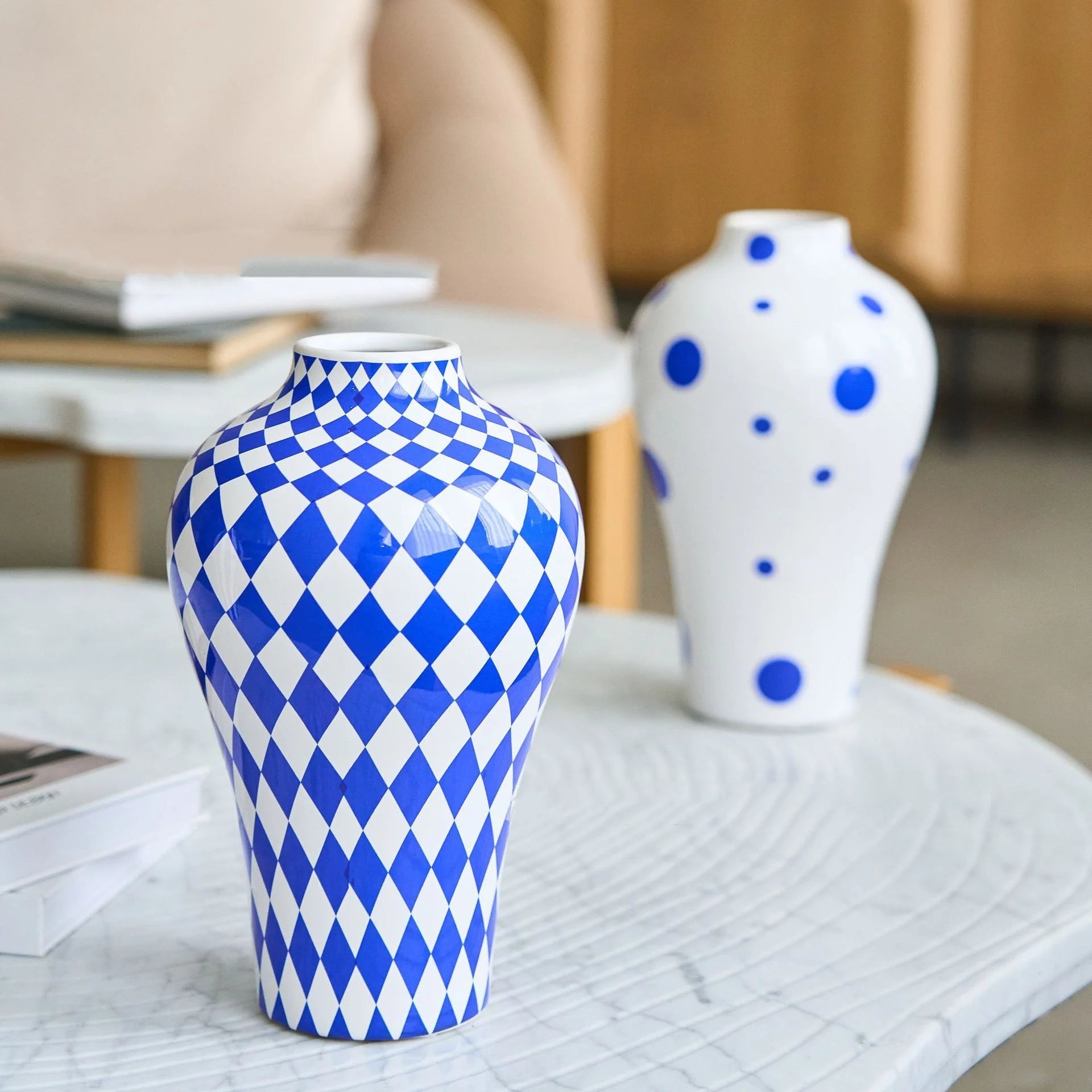 Linha de vasos Blue Ivy - em porcelana