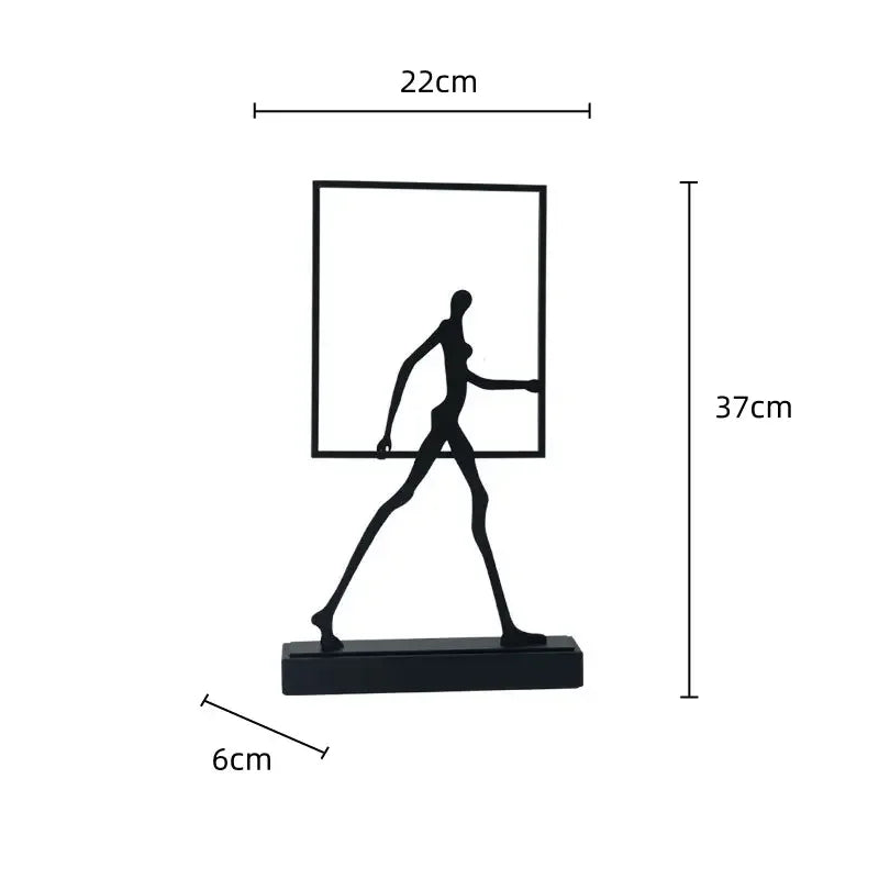 Escultura em metal Walk - 02 Tamanhos