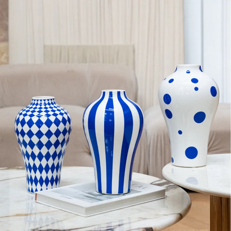 Linha de vasos Blue Ivy - em porcelana