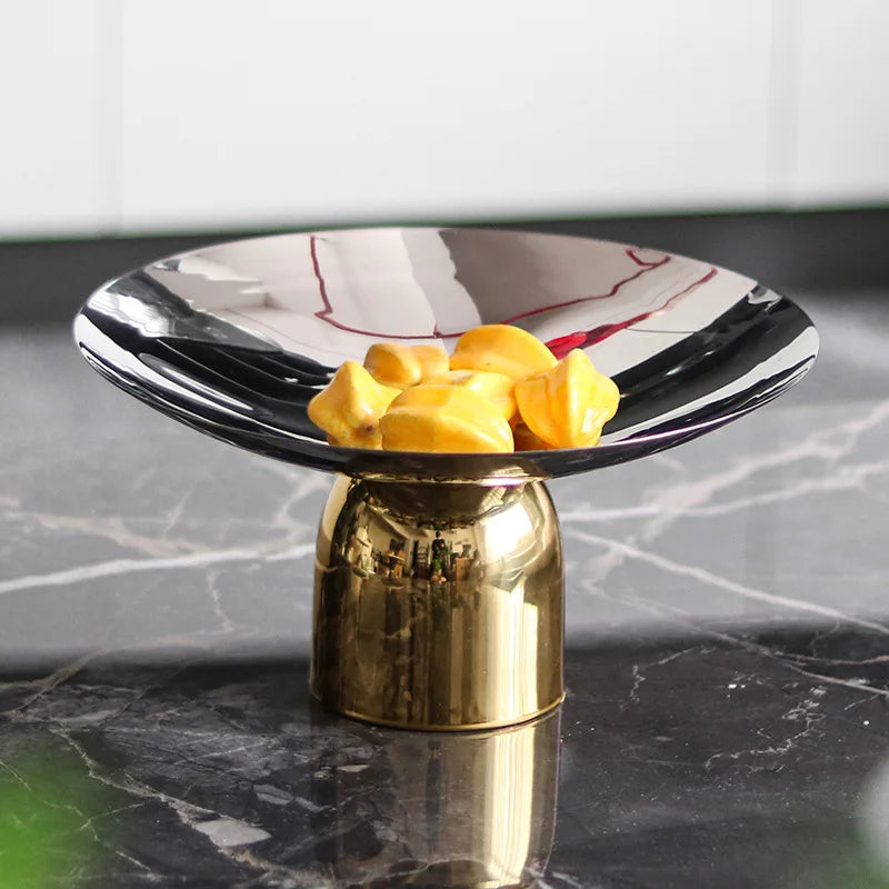 Fruteira Eleganza - Prata & Dourado