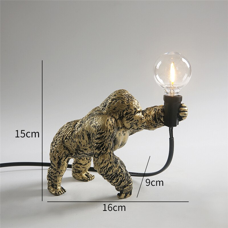 Mini luminária Gorilla - design criativo contemporâneo