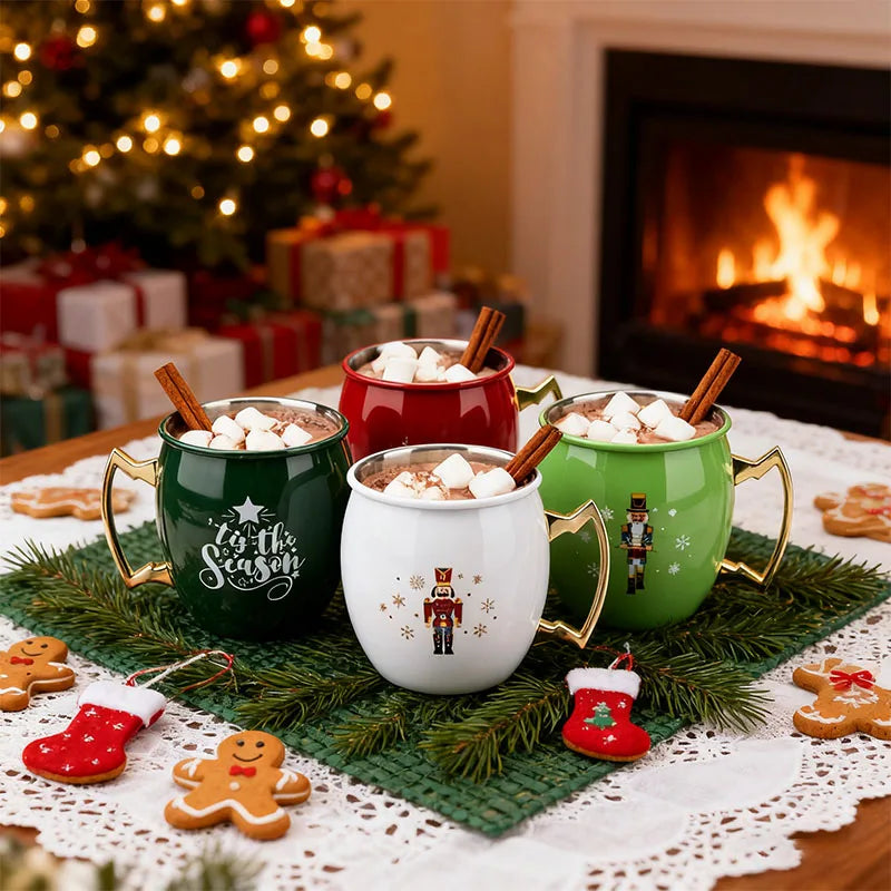 Canecas Moscow Mule Natal - Jogo 4pcs
