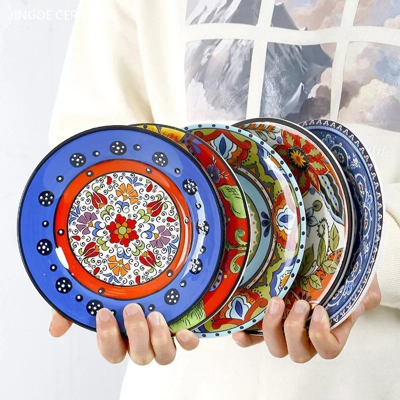 Pratos de sobremesa Vita - pintados à mão