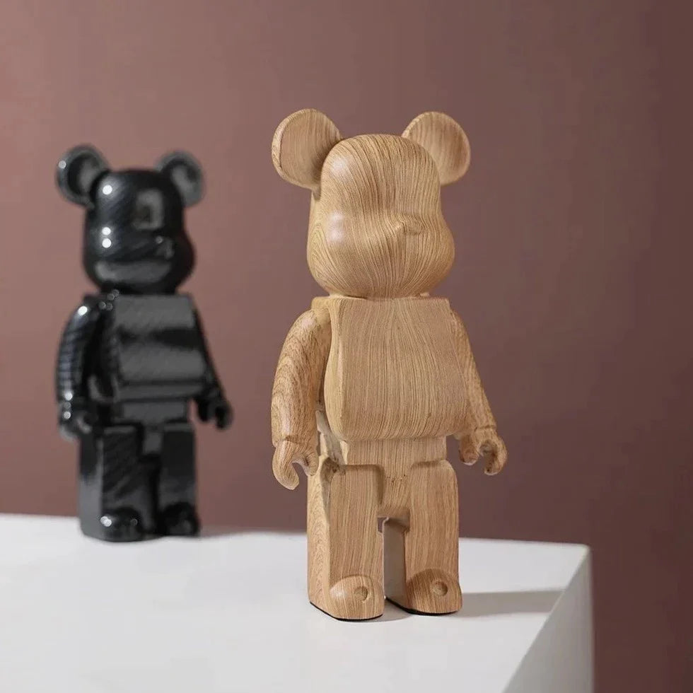 Escultura decorativa Bricks Amadeirado - toy art