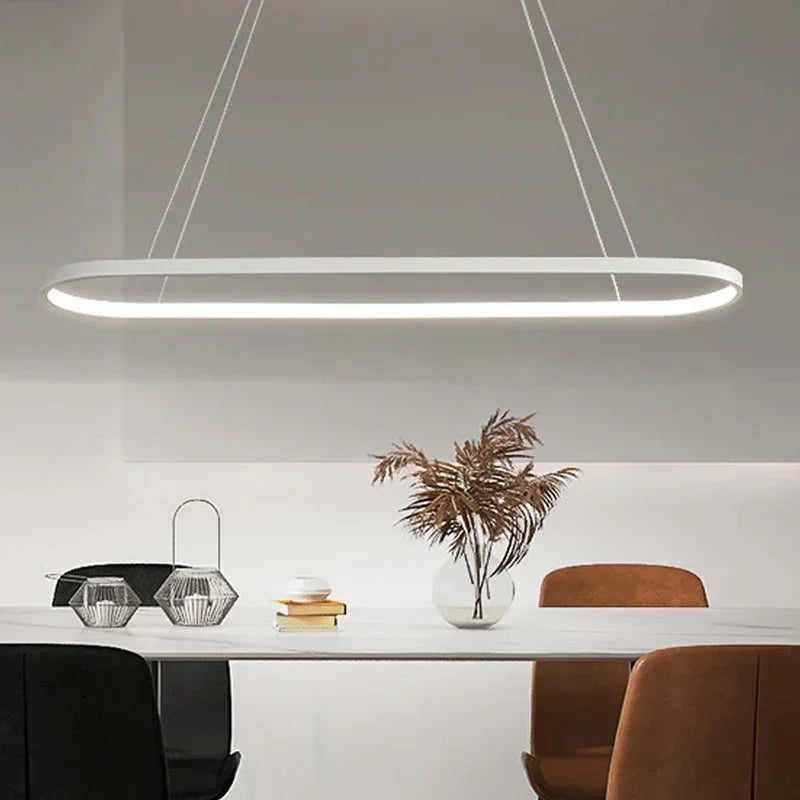 Lustre em led Oval - 02 Opções de tamanho