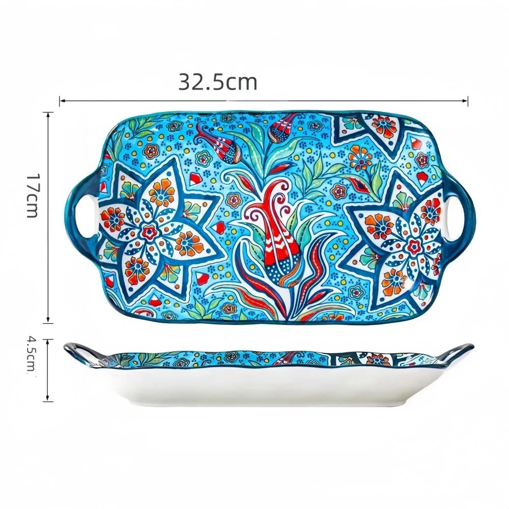 Bandeja Refratário em Cerâmica Mandala - 04 modelos