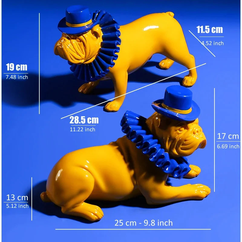 Escultura decorativas Bulldog Circus - *edição especial