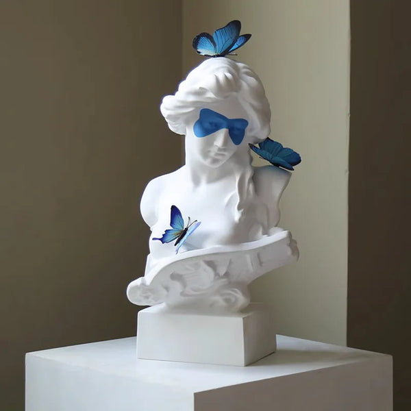 Escultura Contemporânea Blue Butterfly Fairy - edição exclusiva limitada