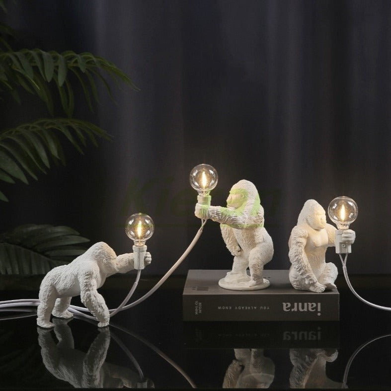 Mini luminária Gorilla - design criativo contemporâneo