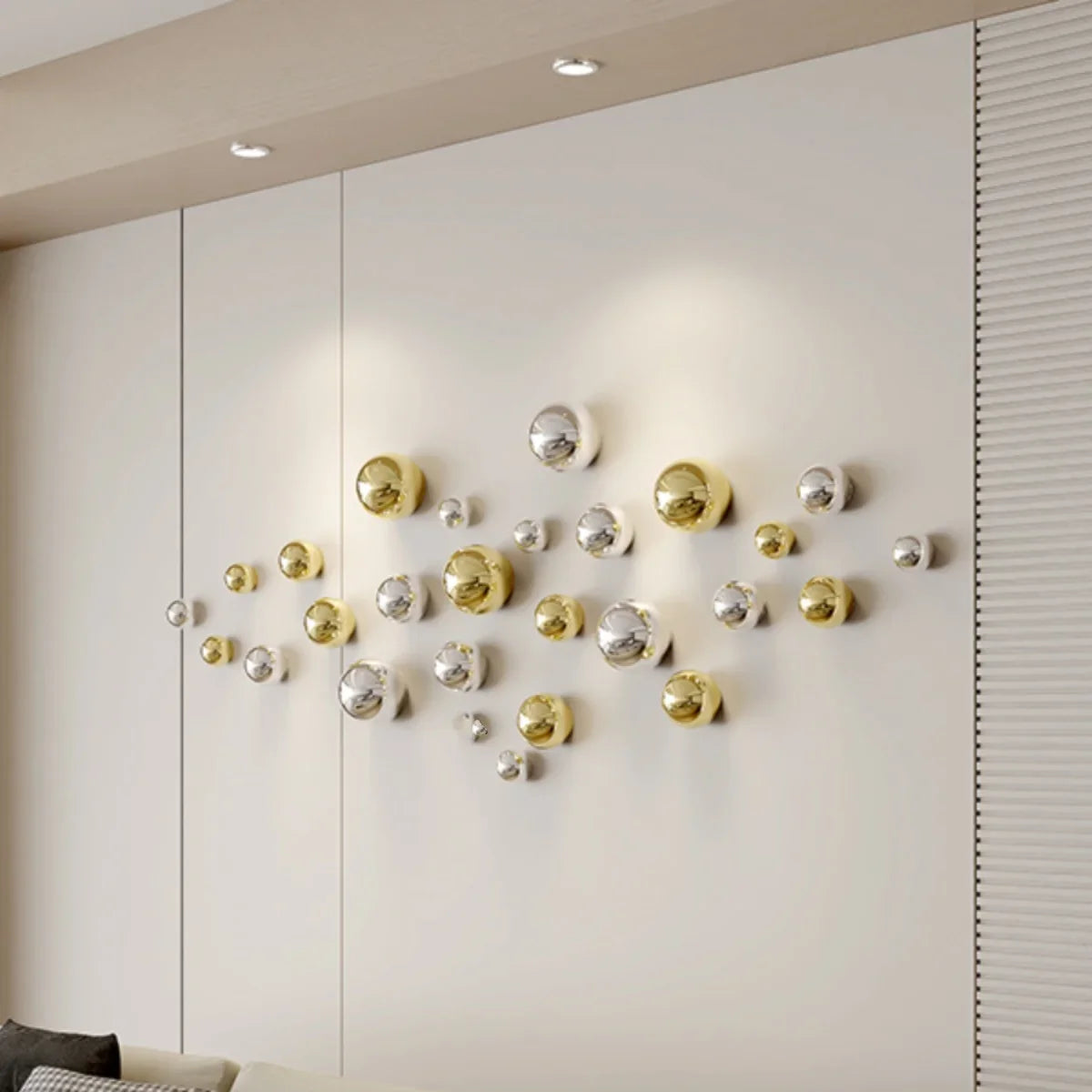 Esferas decorativas de parede - em acrílico