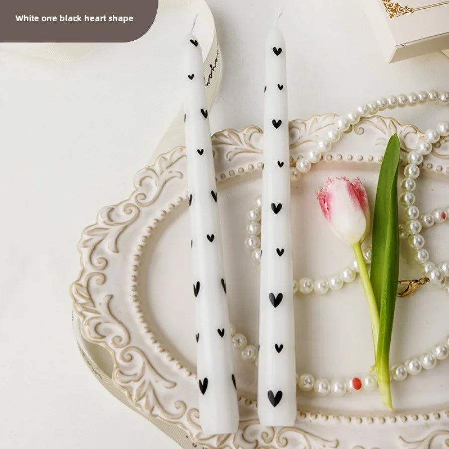 Velas estampadas Corações - Kit 2pcs