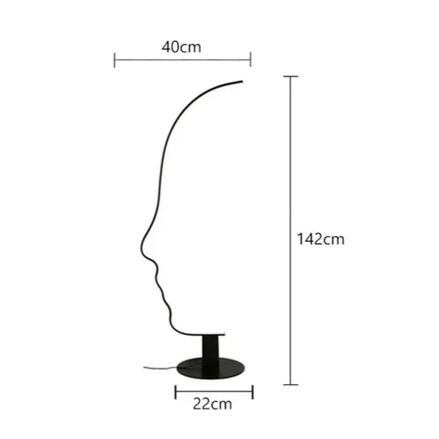 Luminária de chão Face - 142cm