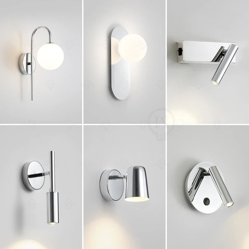 Linha de Arandelas Prata - 06 Modelos