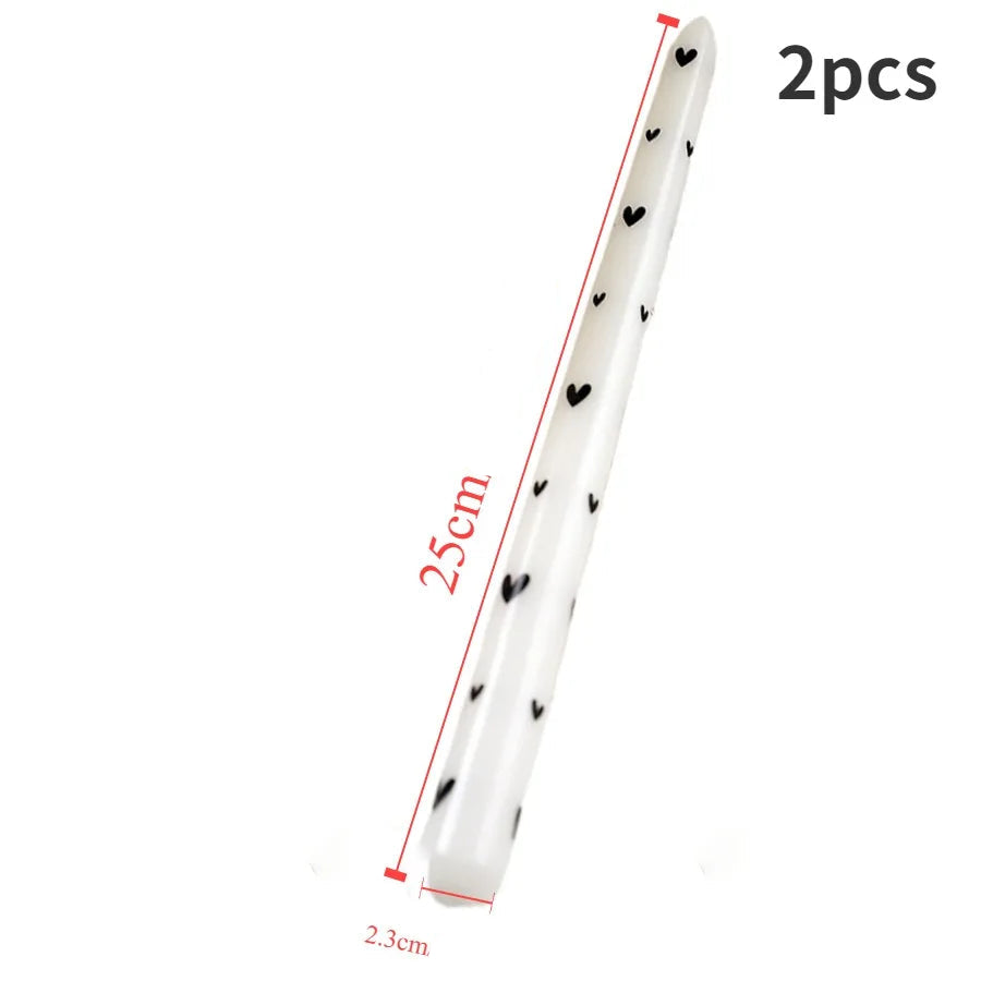 Velas estampadas Corações - Kit 2pcs