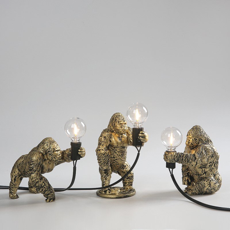 Mini luminária Gorilla - design criativo contemporâneo