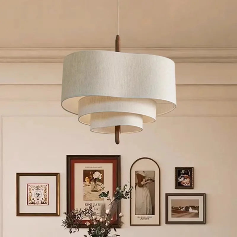 Lustre Movimento - Tecido & Madeira
