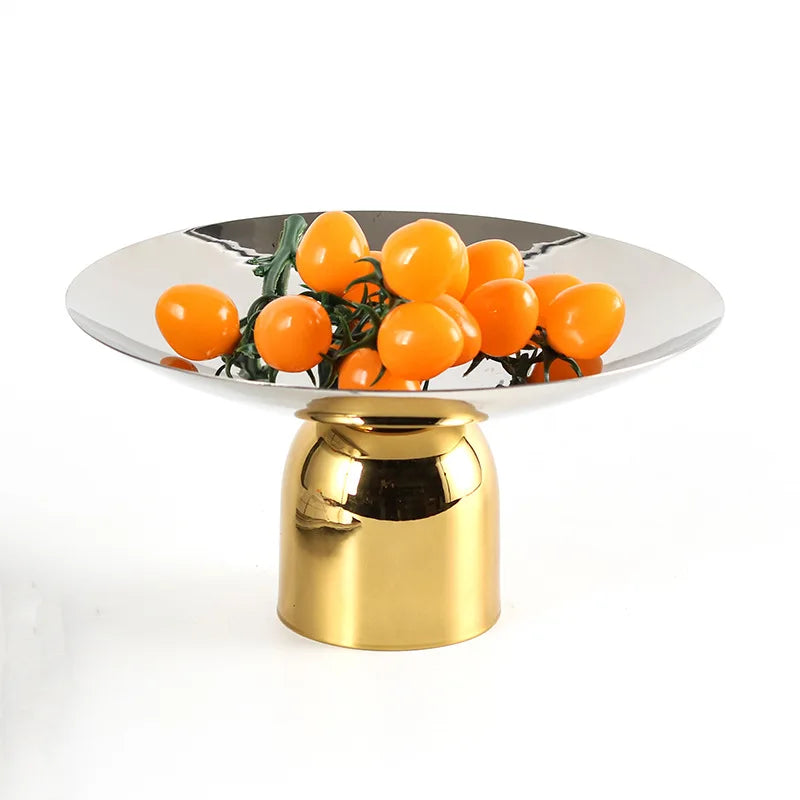 Fruteira Eleganza - Prata & Dourado