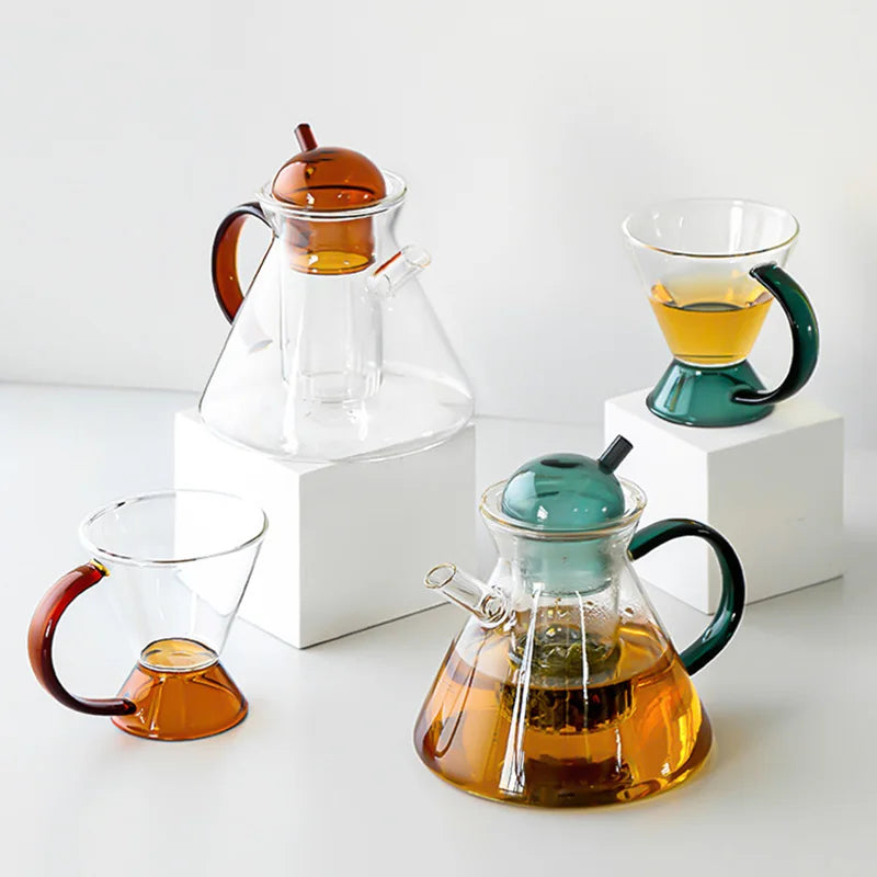 Bule com infusor & Xícaras Tóquio - Jogo 3pcs