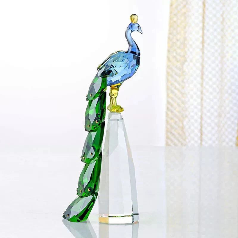 Escultura em vidro Pavão