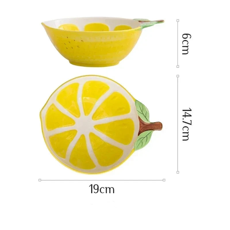 Prato e Bowl Fruta - 04 modelos pintados à mão